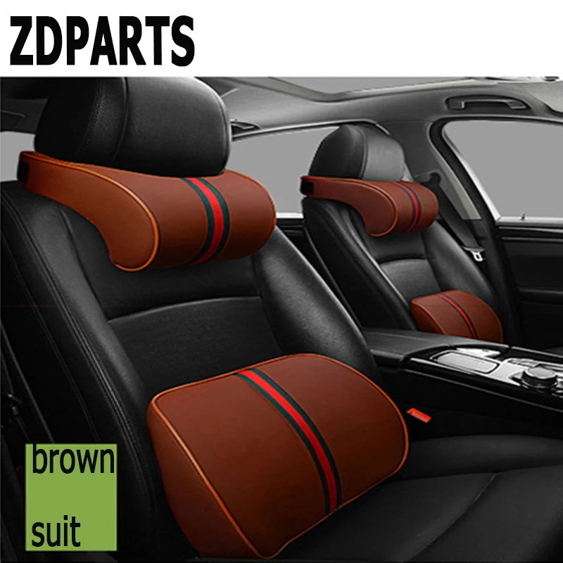 ZDPARTS reposacabezas Lumbar para el cuello del coche, almohada de tres
