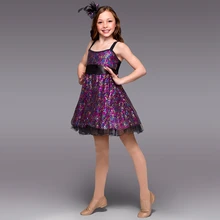 Балетное платье для детей новая танцевальная одежда для девочек на бретельках профессиональная современная одежда для выступлений цветное платье с блестками