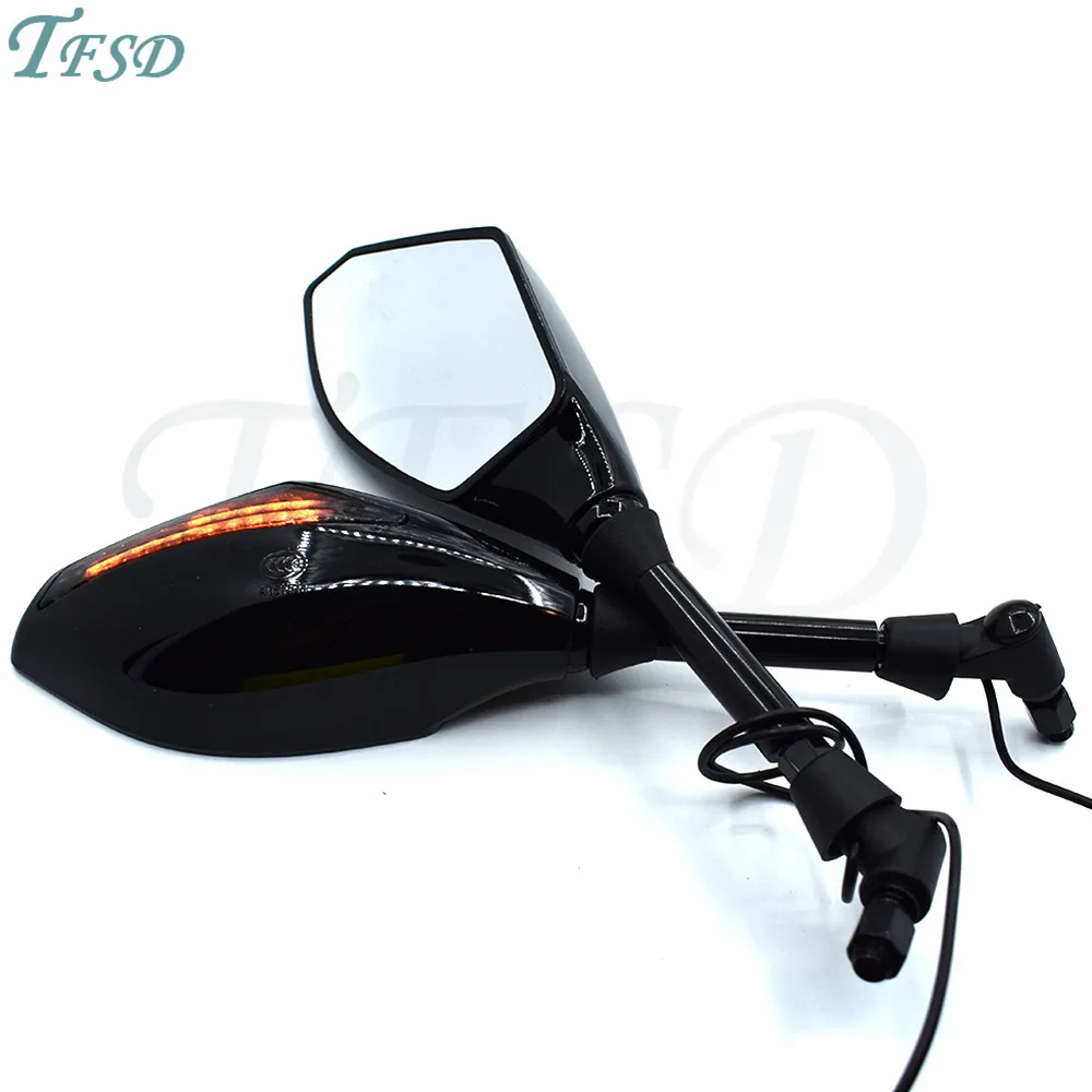 

motorbike moto 10mm LED Turn Lights Side Mirrors Turn Signal Indicator Rearview Mirror Motorcycle For Honda VFR800 VFR800F
