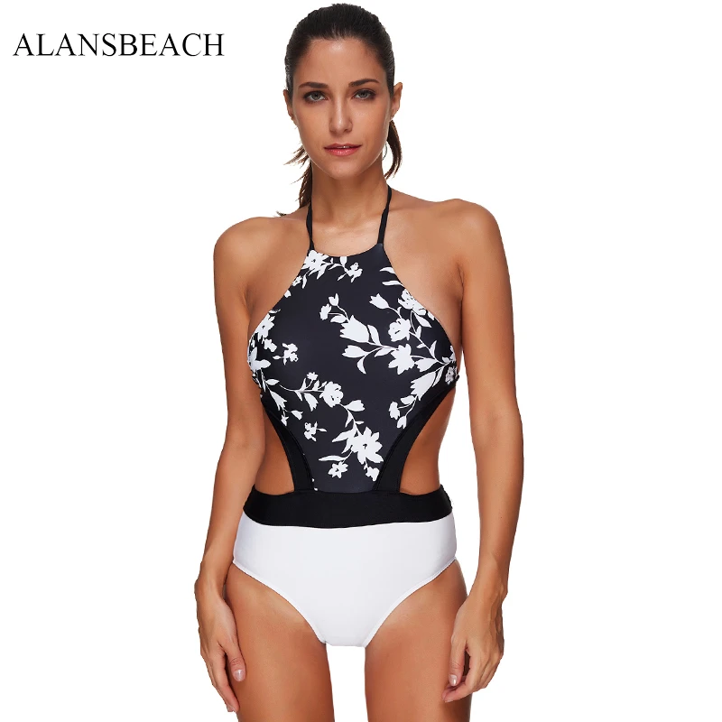 ALANSBEACH 2018 спортивные купальники Одна деталь Купальники Для женщин летние пляжные