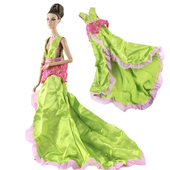 

NK Princess Doll Dress Fairy Tales Gown Cosplay Clothes Outfit For Barbie Doll Accessories Toys DIY Movie Wizard Dress N005A DZ