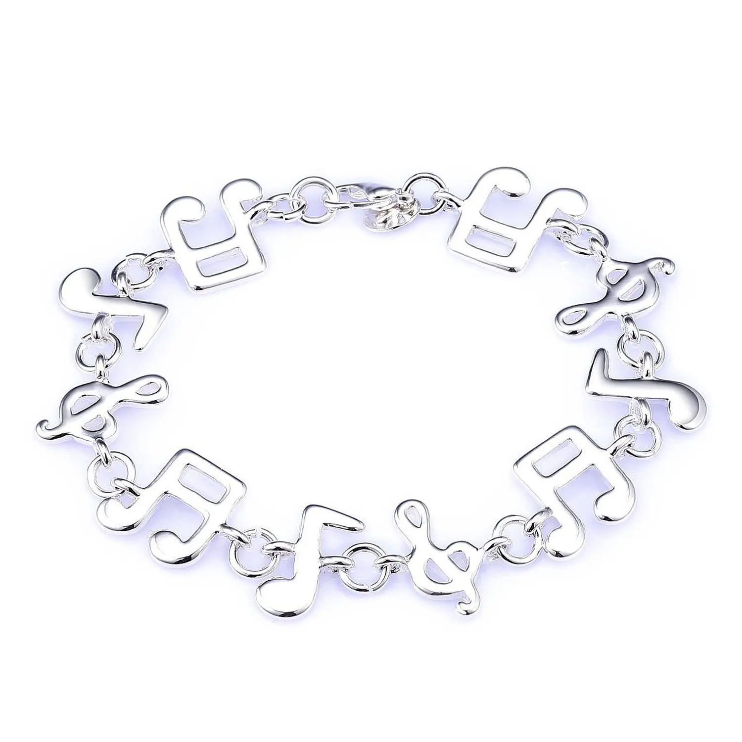 

Silver-plated Music Note Bracelet with Outstanding For Music Lover