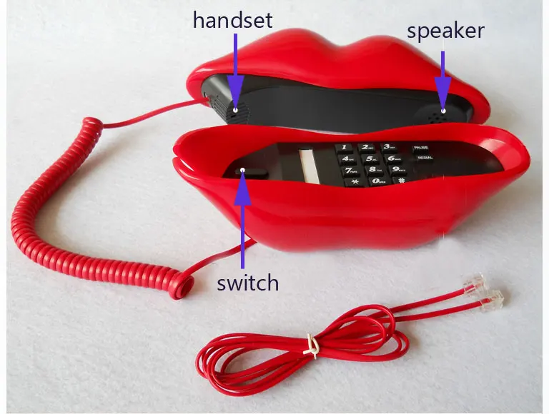 Телефон Красные Губы Поцелуй стационарный мини телефон Проводные телефоны для дома стационарный телефон спальня