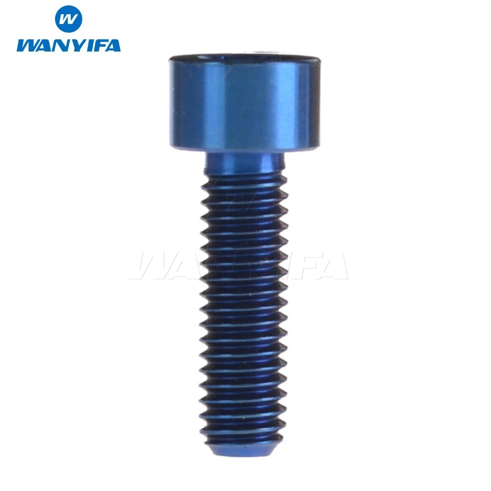 Wanyifa Titanium Ti Bolts M6 x 10 15 16 18 20 25 30 35 40 45 50 55 60 65mm Screw for Bicycle Headset Brake