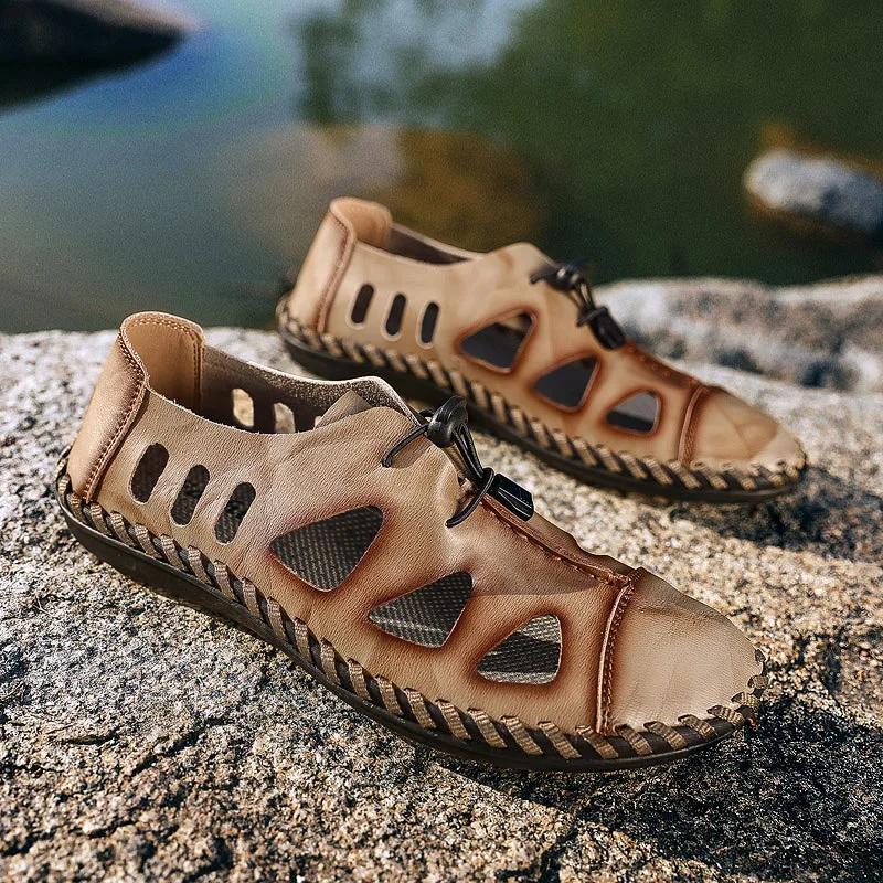 

Thestron Men Sandals Fashion Sandal Male Black Brown Beach Shoes Casual Men Shoes Beach 2019 Summer Big Size 45 46 47 48 Sandals