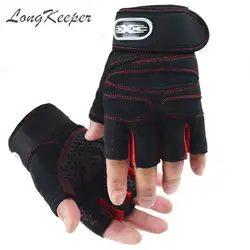 Longketter M/L/XL мужские перчатки без пальцев мужские Нескользящие перчатки на половину пальца женский спорт, фитнес на открытом воздухе Guantes