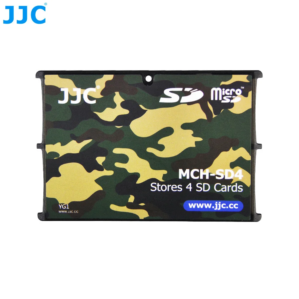 JJC MCH-SD4GR Memory Card Holders Storage 4 x SD Cards(Grey - Цвет: MCH-SD4YG