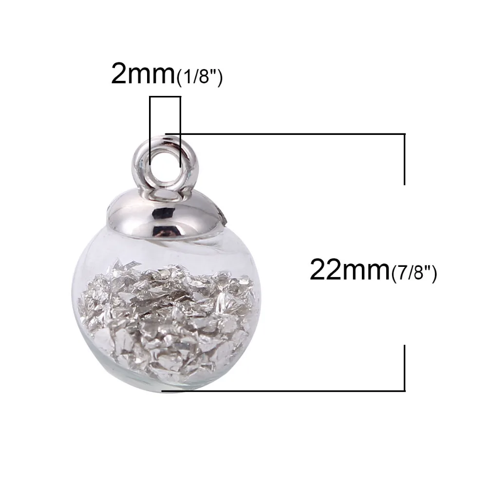 DoreenBeads Модный кулон сделай сам из прозрачного стекла шарма в виде бутылки с
