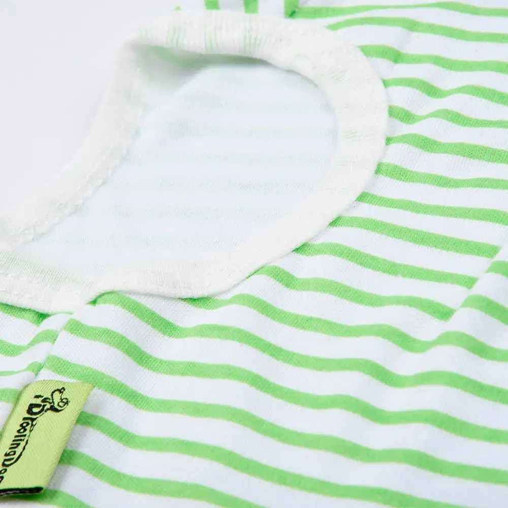 Летняя полосатая одежда для домашних животных модная дышащая удобная зеленая жилетка Одежда для кошек собак#4JY08