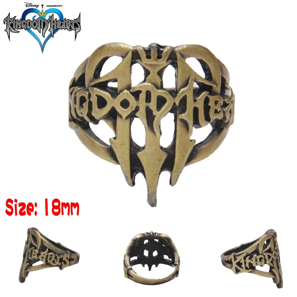 

Anime Kingdom Hearts SORA 18mm size 8# finger Ring Brozen Cosplay rings Handmade 18mm Gifts