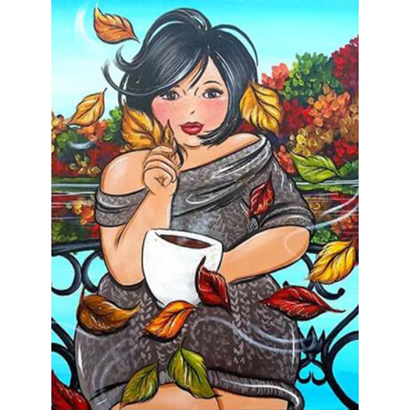

Fat women diy diamond painting fat women mosaic making diamond painting full round diamond embroidery cross stitch painting