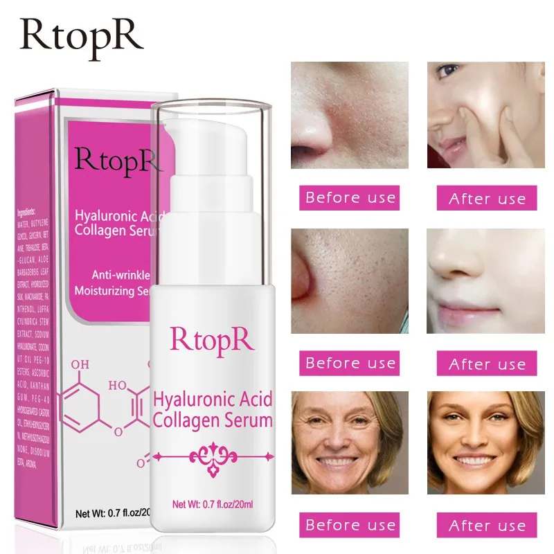 

Hyaluronic Acid Collagen Stock Solution Moisturizing Anti Wrinkles Aging Lifting Firming Whitening Skin Elasticity Serum 20ml