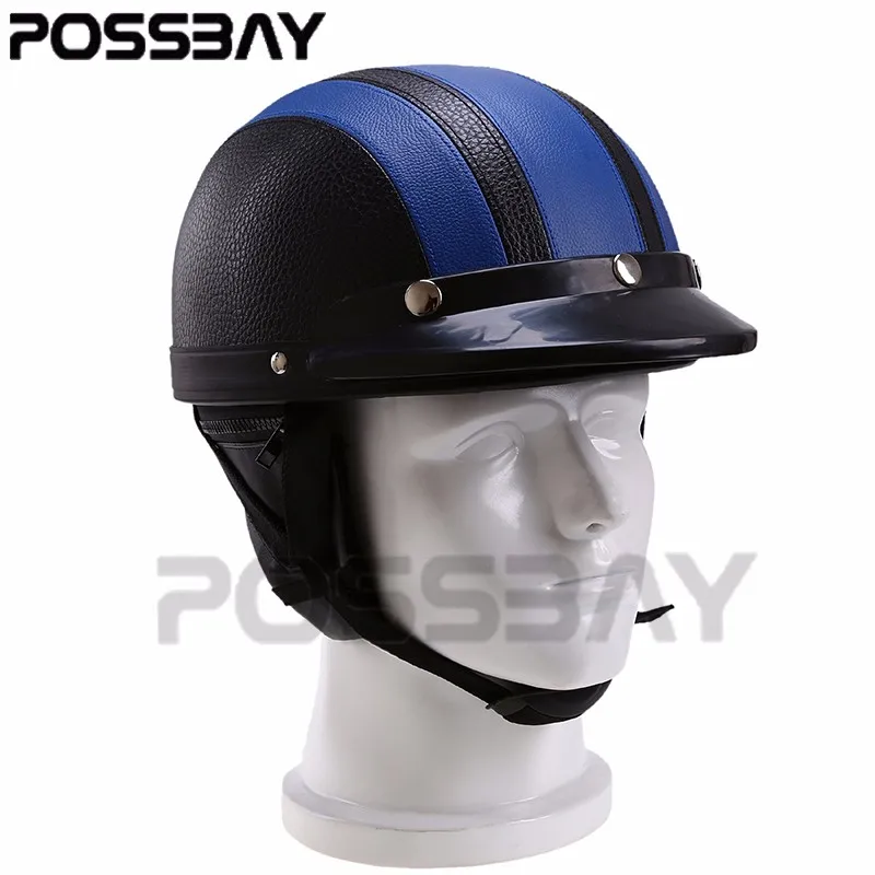 Posbay винтажный мотоциклетный шлем Casco Moto cask скутер Capacete Половина лица козырек ATV шлем с УФ очки ДЛЯ Chopper Cruiser