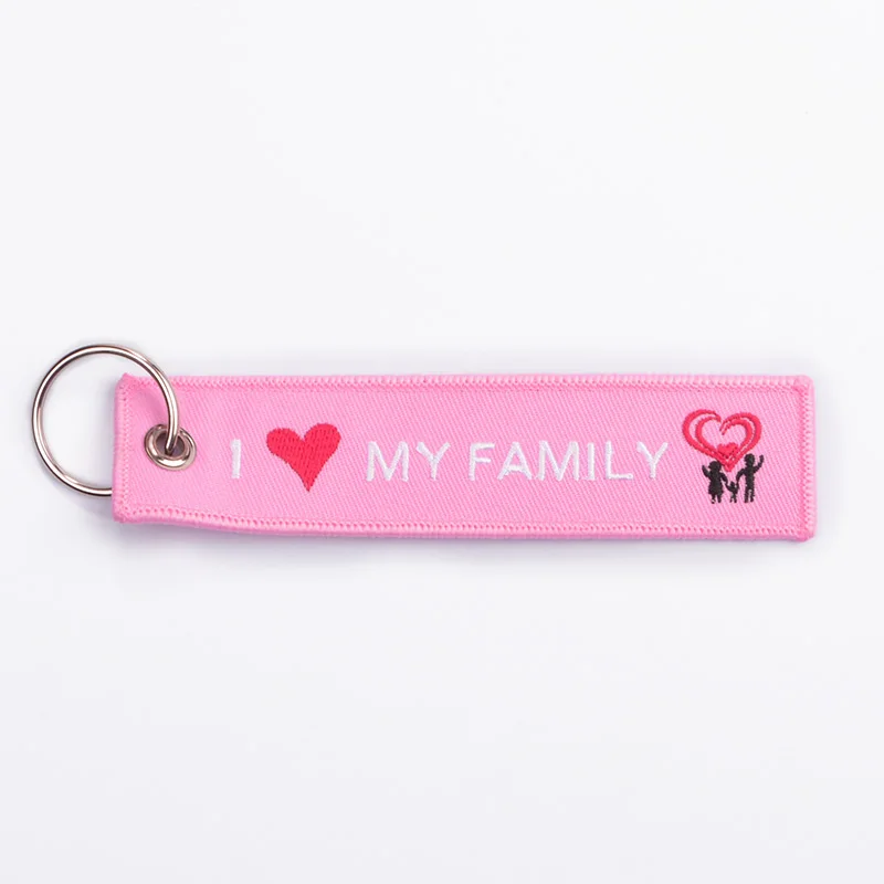 

Fabric Keychain Key Chain Key Ring Remove Tag Before Flight Pilot God Bless You Oh My God I Love My Family for Men Women Kids