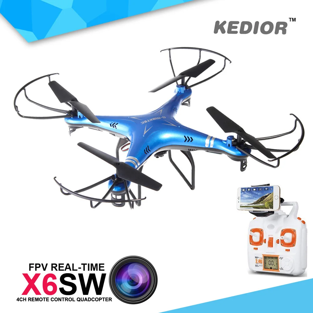 X6SW Professional FPV RC Quadcopter font b Drone b font With WIFI Camera HD 2 4G