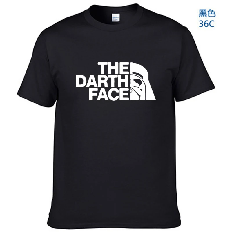

2019 Summer New Fashion Men's T-shirts Star Wars The Darth Face T shirt 100% Cotton High Quality Short Sleeve Shirt