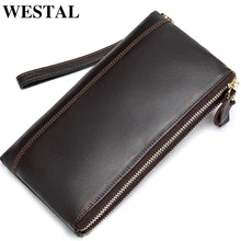 Мужской кошелек WESTAL из натуральной кожи, мужской клатч, мужской кошелек, Длинный кошелек, портмоне для мужчин, сумка для денег, тонкие кошельки для телефона, для карт Мужской кошелек WESTAL из натуральной кожи, мужской клатч, мужской кошелек, Длинный кошелек, портмоне для мужчин, сумка для денег, тонкие кошельки для телефона, для карт