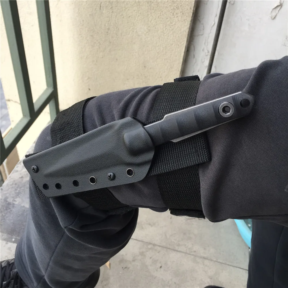 Polainas de buceo supervivencia que acampa del cuchillo de caza fijo de la lámina D2 hoja táctico doble dentado cuchillos herramientas zakmes flipper cuchillo