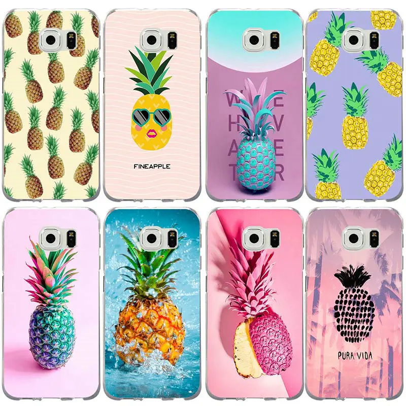 

For Samsung Galaxy S2 S3 S4 S5 Mini S6 S7 S8 S9 S10 Edge Plus Lite Note 8 9 Soft TPU Silicon Case Summer Fruit Pineapple
