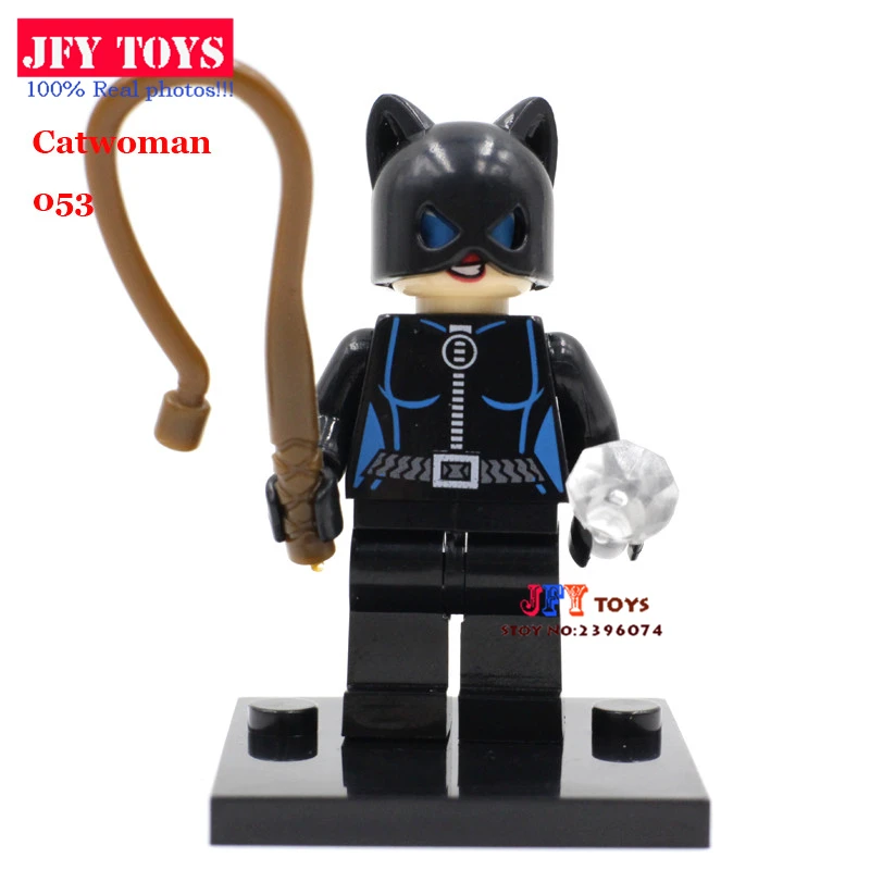 

Single Sale Catwoman Selina Kyle Batman DC Comics Super Heroes The Building Blocks Kids Toys brinquedos menino