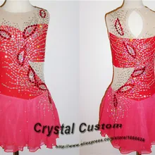 Лидер продаж, платья для фигурного катания для девочек, новое Брендовое платье конькобежное на заказ DR3211