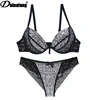 DaiNaFang-Conjunto de sujetadores y bragas de copa ABC para mujer, lencería refrescante de algodón, ropa interior de encaje rojo ► Foto 2/6