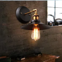 110-220v Retro vintage Industrial Edison Simplicity 1 Luz de montaje en pared apliques de acero envejecido acabado Lámpara antigua