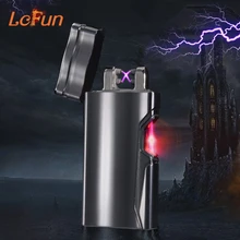 Новая двухдуговая импульсная электрическая зажигалка креативная инфракрасная Индукционная USB Зажигалка Электронная зажигалка плазменная ветрозащитная