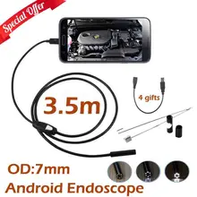 10pcs/lot 5M 3.5M Android USB Android Endoscope Camera 7mm Len Mini USB IP67 Waterproof Snake Tube Inspection Borescope Camera