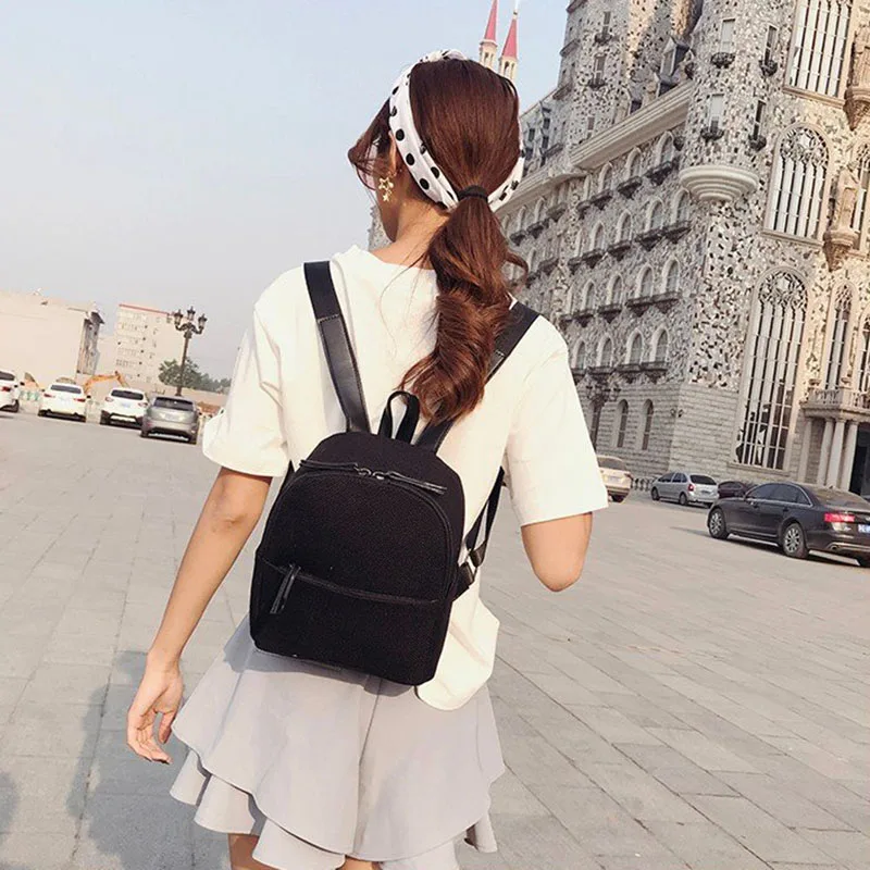 New Women Fahsion Canvas Backpacks Student Travel Female Casual Shoulder Bags Lady Weave Mochila Holiday Knit Back Pack BP3015 (6)