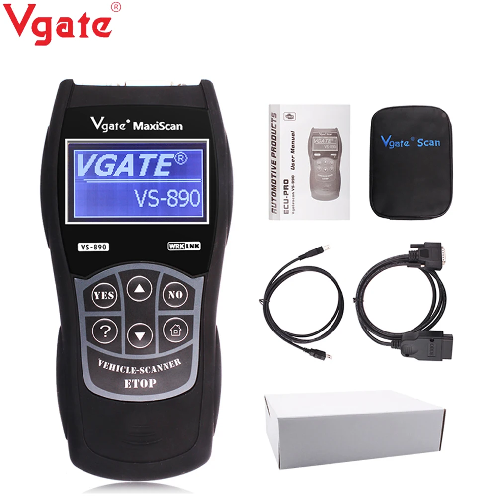 2020 OBD2 автомобильный Vgate VS890 сканер диагностический инструмент MaxiScan OBD 2