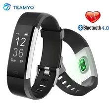 Teamyo ID115 плюс умный браслет Спорт сердечного ритма умный Браслет фитнес трекер сна монитор Браслет Смарт часы для IOS Android