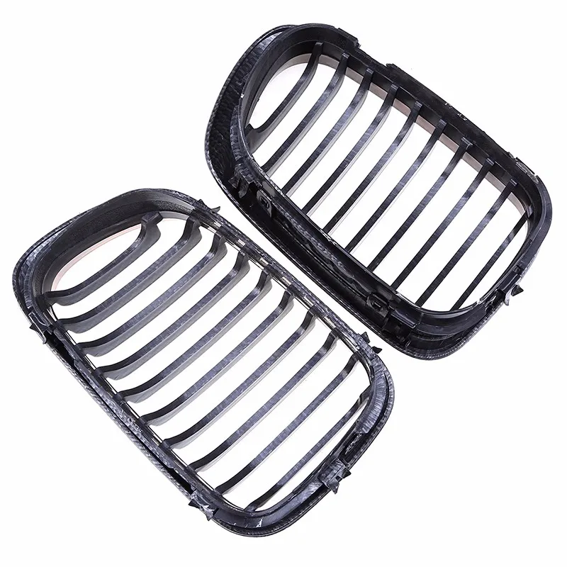 POSSBAY Car Grills Imitation Carbon Fiber Front Kidney Grille for BMW 3-Series BMW M3 328Ci/330Ci Coupe 2000-2007 Car Styling