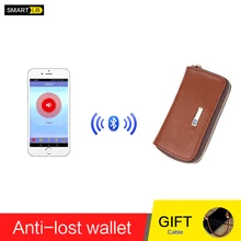 Мужской держатель для ключей, кошелек из натуральной кожи, анти-потеря, Интеллектуальный Bluetooth, высокое качество, держатели для карт, Чехол для карт, gps, Умный кошелек, кошелек