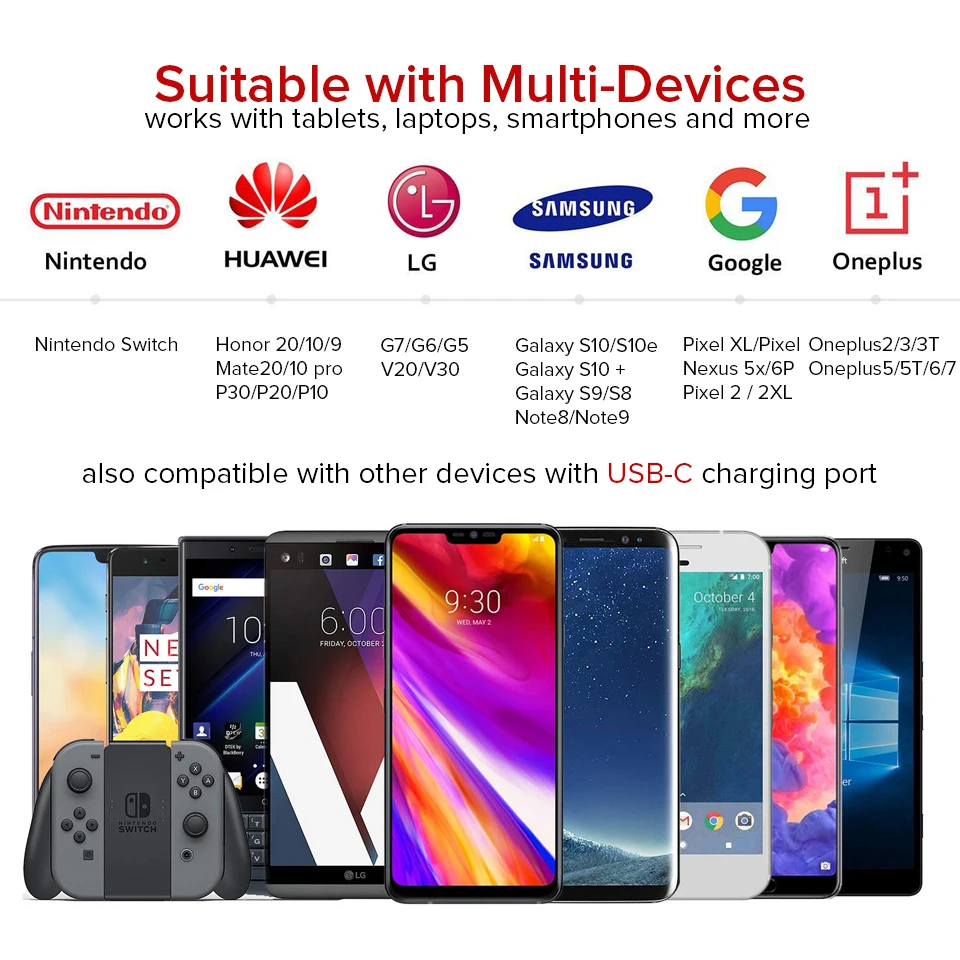 3 А usb type-C кабель 2 м 3 м 5 м кабель для быстрой зарядки для samsung S10 S9 S8 зарядное устройство для мобильного телефона USB-C type-C провод для huawei LG