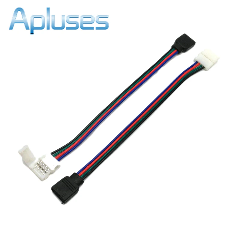 

RGB LED Strip Connector 4pin 10mm black and white Free Welding Connector 5pcs/lot. DIY accessory