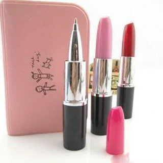 

500 pcs/Lot, DHL Free Shipping, Wholesale, Novelty ball Pen, Lipstick Style Ballpoint Pen, Lovely Gift. Single OPP bag. 4 Colour