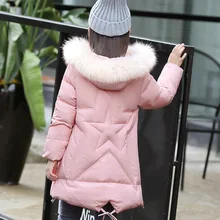Children s winter 2016 new girls thicken down jacket long Korean children s clothing big boy