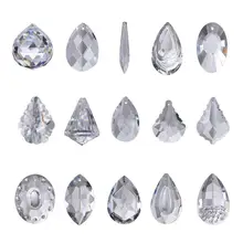 H& D 15 шт. прозрачная Хрустальная люстра лампа освещение капли кулон шарик Призмы Висячие стеклянные призмы детали Suncatcher домашний декор