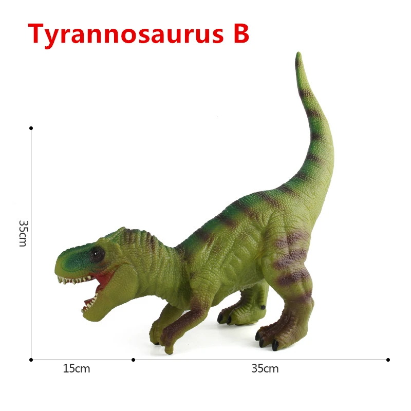 Большие звучащие игрушки динозавров мягкие резиновые наполнения чучела животные тираннозавр динозавр модель моющийся дракон игрушка подарок для мальчиков - Цвет: Tyrannosaurus B