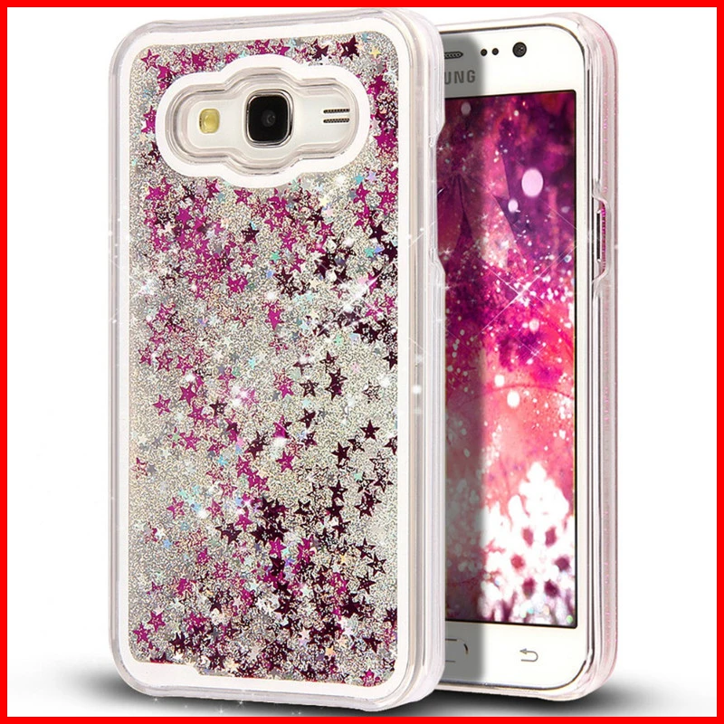 For Samsung Galaxy J5 Clear Cellphone Back Cover Case Dynamic Liquid 