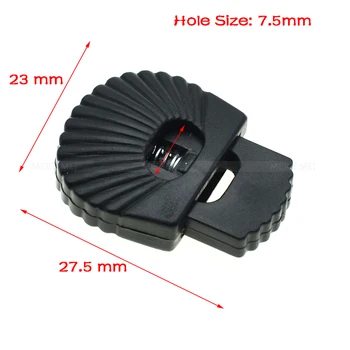 

1000 pcs/pack 19/64"(7.5mm) Hole Plastic Toggle Cord Lock Stopper For Shoe Paracord Sportswear Garment Backpack Accessories