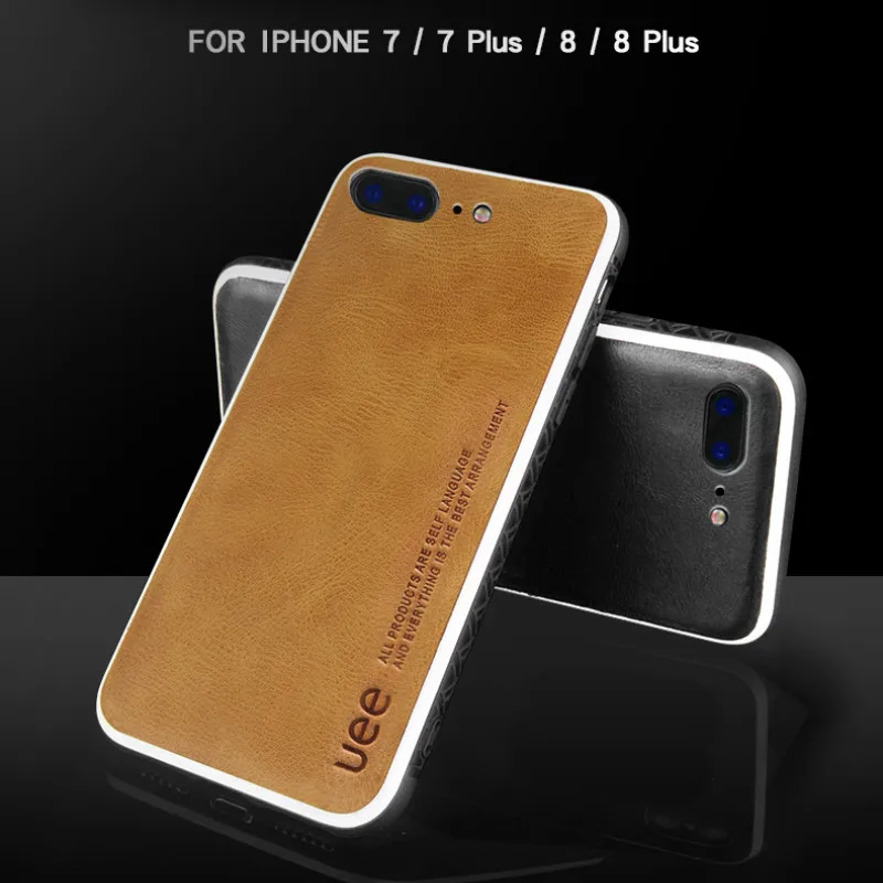 

For IPhone 7 Case Luxury Genuine Leather Fitted Cover for Iphone 7 Plus Case for Iphone 8 Plus 7plus full Protective back Case