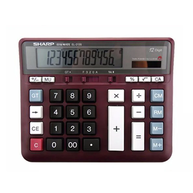Sharp EL-2135, компьютер, большая кнопка, калькулятор, Банковский, для учета, специальный, большой, настольный, офисный, бизнес
