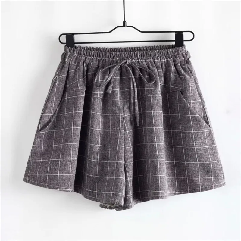 7-Colors-Plaid-Shorts-2016-Summer-Style-New-Fashion-Casual-Loose-Elastic-Waist-All-Match-Women (2)