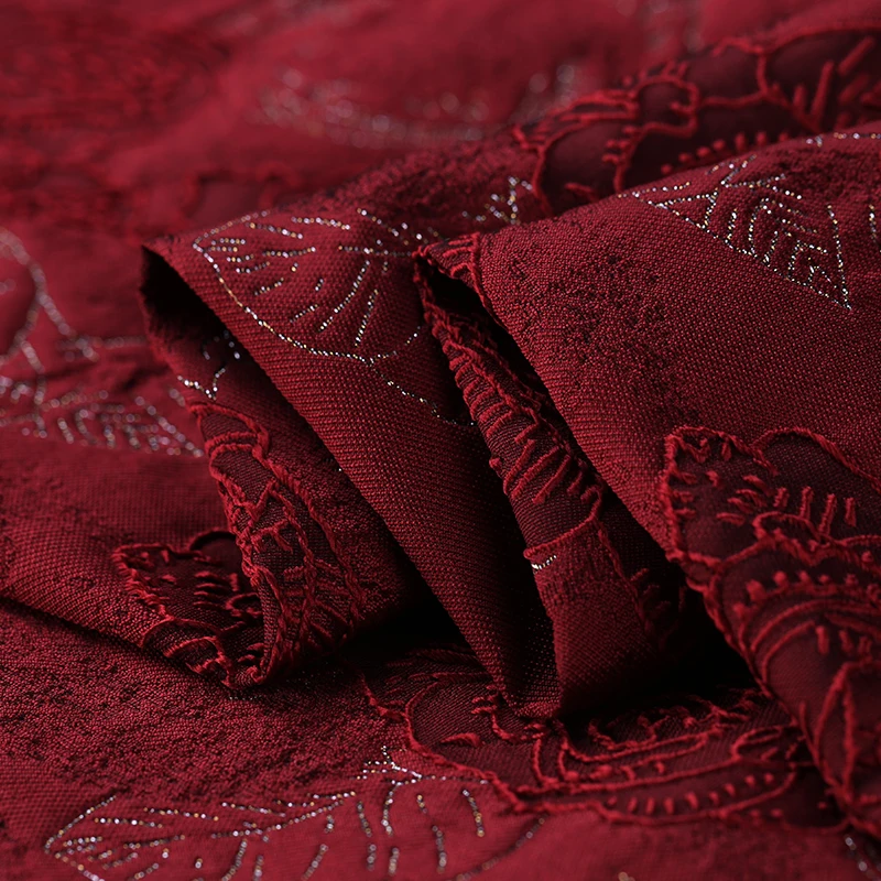 Стальные розы французские импортные трехмерные модные жаккардовые ткани для платья пальто tissus au metre лоскутное tissu telas DIY