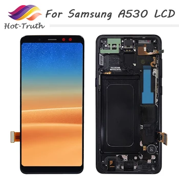 

Super AMOLED For Samsung A8 2018 LCD A530F touch screen digitizer Assembly A530 A530N for Samsung A530F display with frame