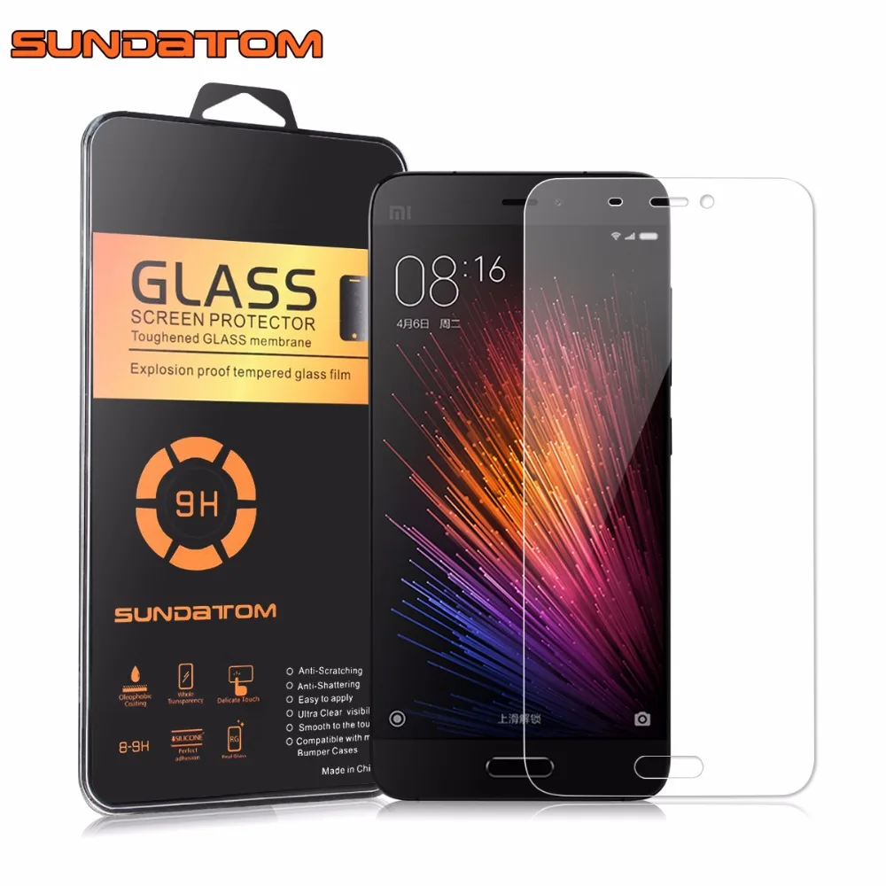 Xiaomi 5 M5 Screen Protector 9H Glass Film Ultra Thin Real SUNDATOM Premium Tempered Glass For Xiaomi Mi5