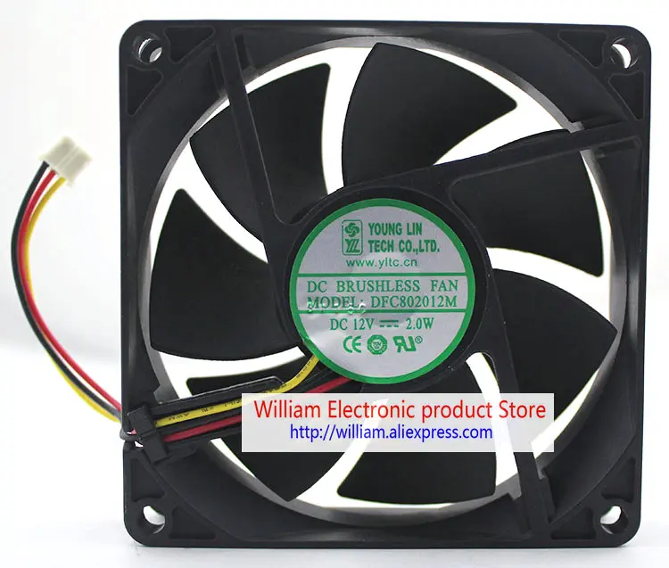 Ventilador de Refrigeração do Computador Original Linhas Dfc802012m Dc12v 2.0w Dfc802012h 2.8w 8cm 80x80x20 mm