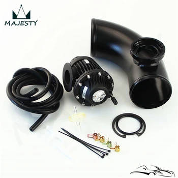 

3" 76mm 90 Degree Flange Pipe + Adjustable SSQV SQV Blow Off Valve BOV 4 Kit